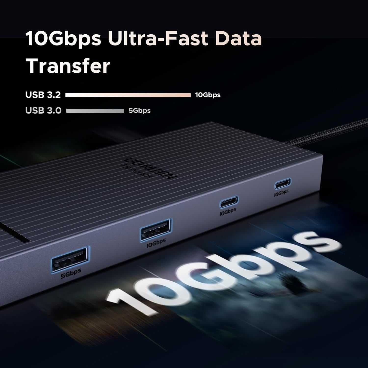 Stacja dokująca 10w1 adapter 10Gbps 4K 60Hz HDMI UGREEN Revodok CM886