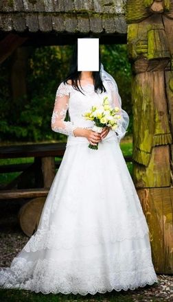 Suknia ślubna Relevance Bridal r.36/USA 8+welon Oryginalna i efektowna
