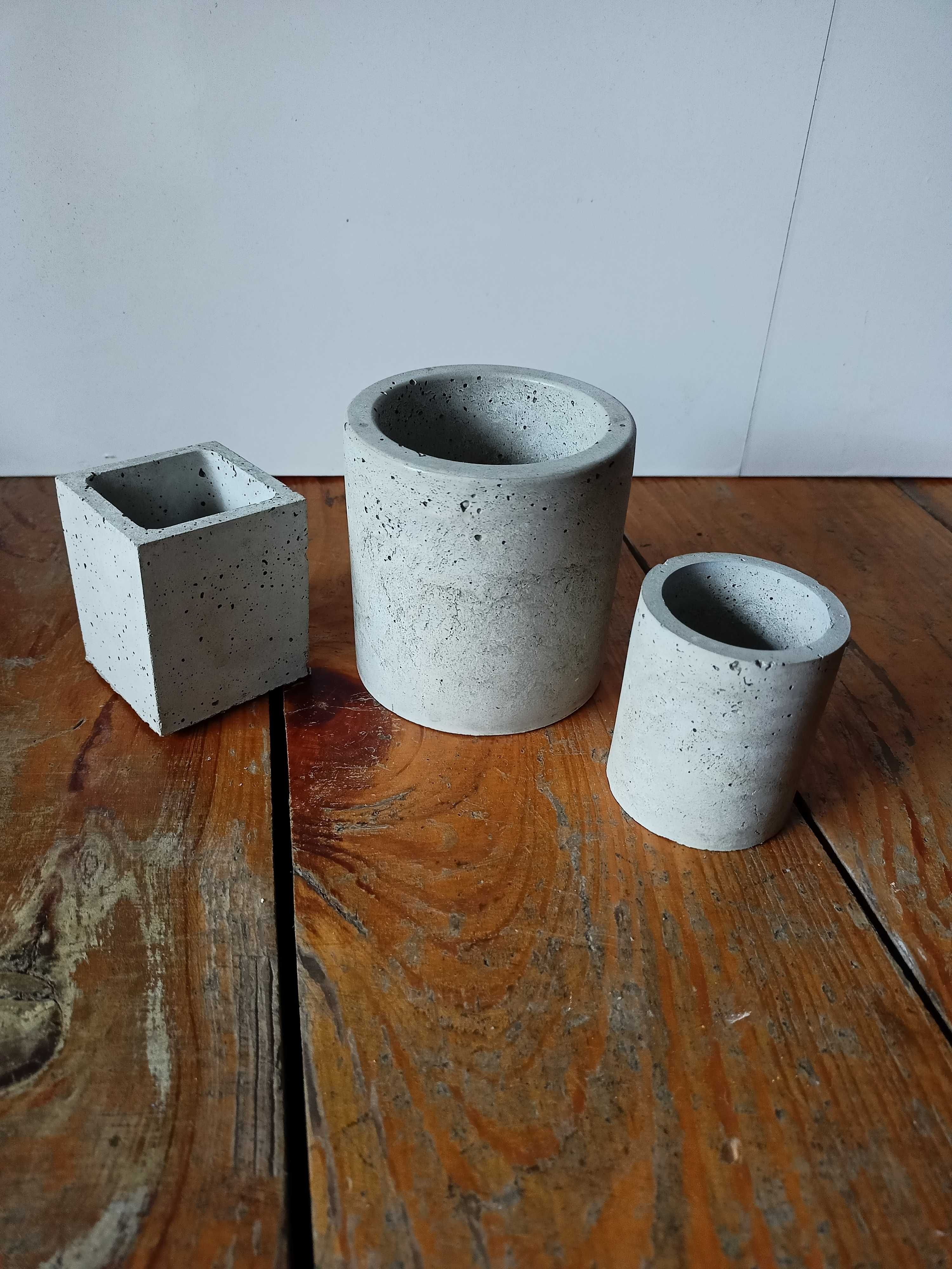 Foremki betonowe do świeczek, doniczki betonowe