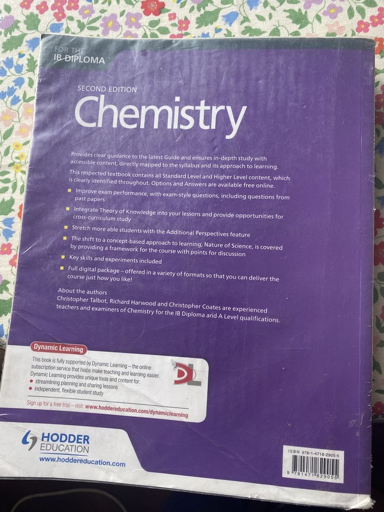 Chemistry Ib livro escolar/ colégios Ib