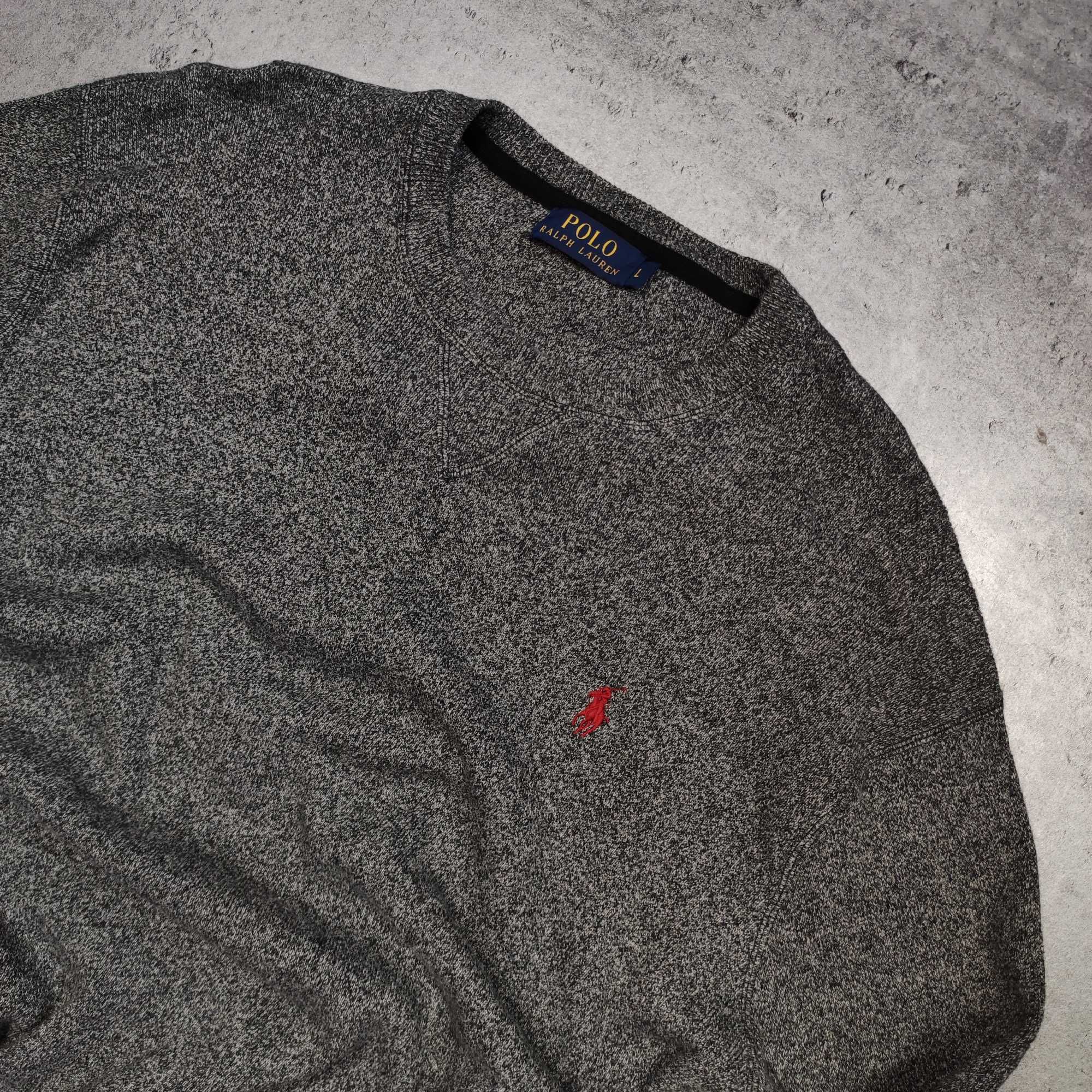 MĘSKI Sweter Klasyczny Polo Ralph Lauren Małe Logo Haft Konik Premium