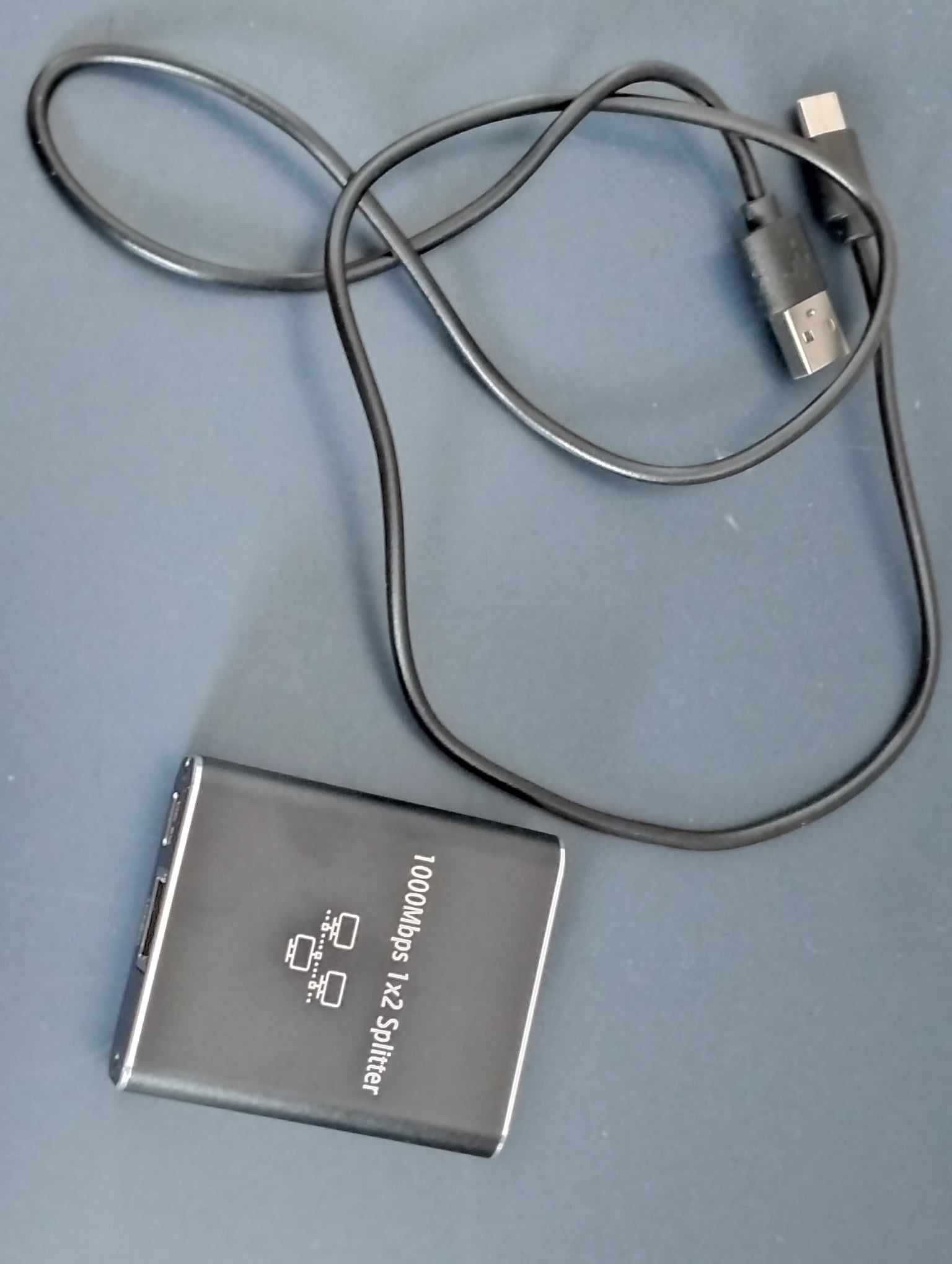 Adapter rozdzielacz Mini Switch Splitter LAN Ethernet 2xRJ45 1000M 1GB