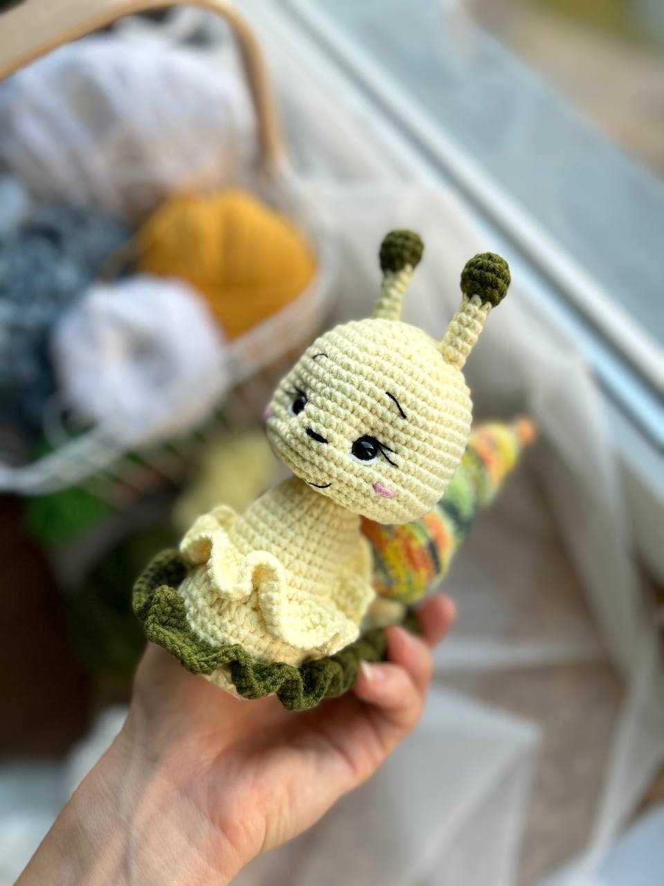 ślimak  na szydełku amigurumi handmade