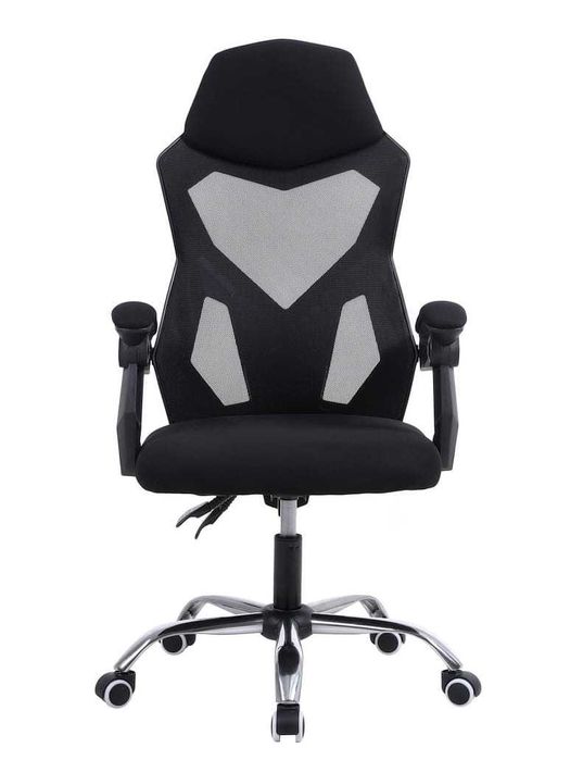 Fotel Gamingowy Biurowy YODA Black Wentylowany  Idealny do Gry i Pracy