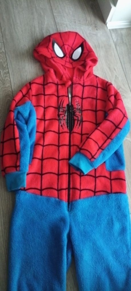 H&M kombinezon pluszowy, kostium 110/116 spiderman