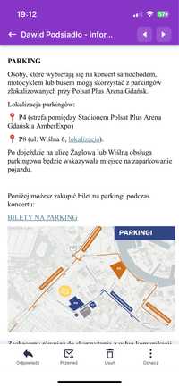 Bilet parkingowy na koncert Dawida Podsiadło 01.06.24r.