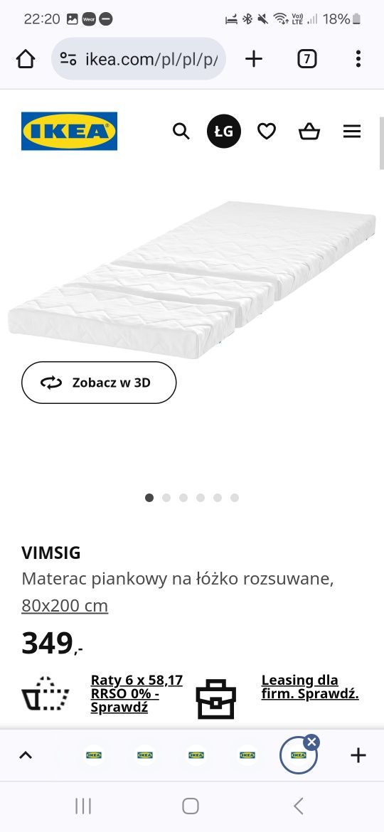 Łóżko dziecięce Ikea SLAKT