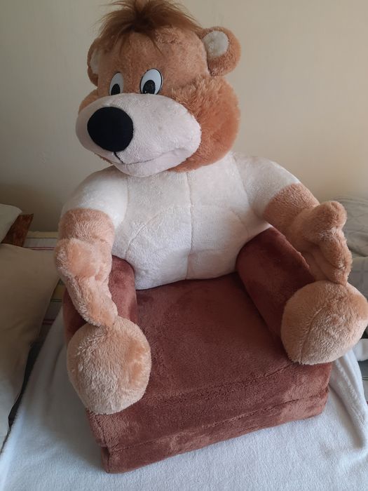 Fotel miś pufa materac rozkładany