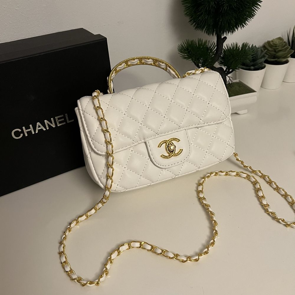 Torebka Chanel biała + komplet opakowań!!