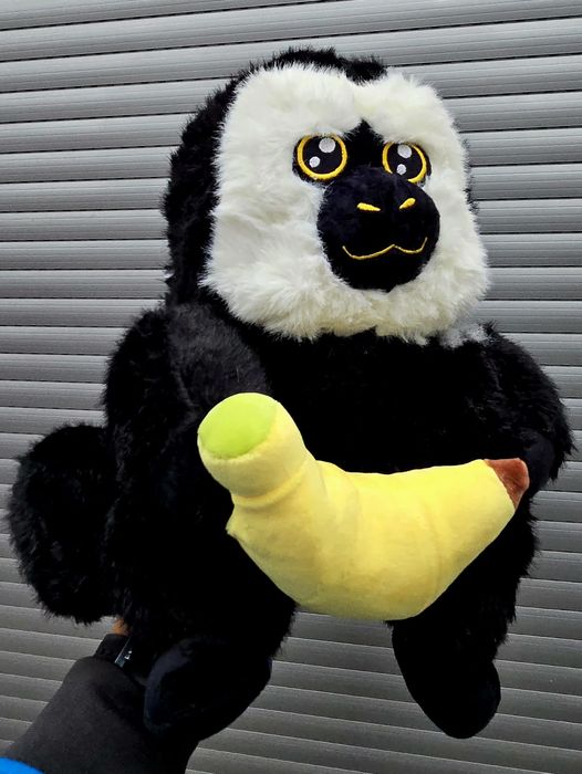 Duża ekstra maskotka Małpa Małpka z bananem nowa