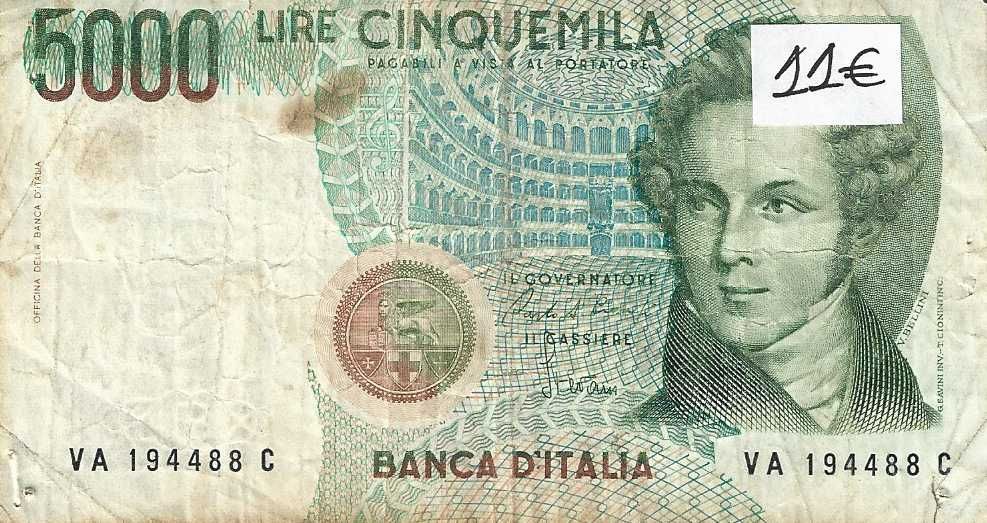 Notas antigas - Itália