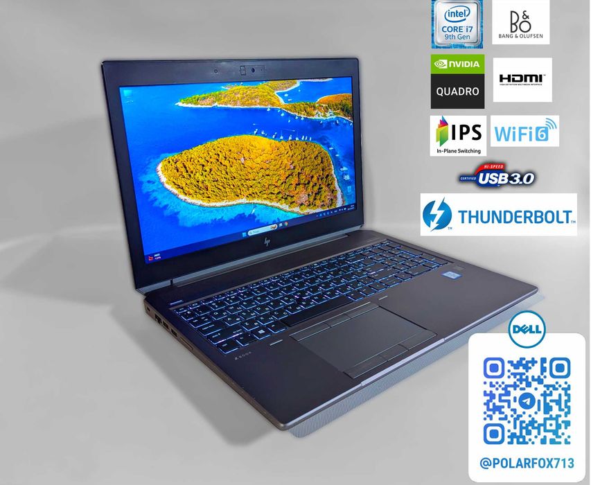 *️⃣HP ZBook 15 G6 I7/6xCores/4.6GHz/FHD_IPS/32G_RAM/512G_SSD/T1000 4G/
