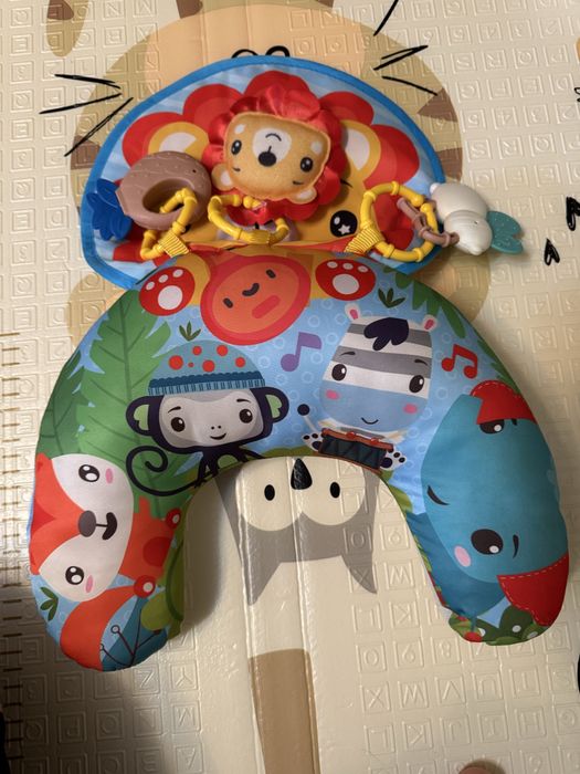 Розвиваюча дитяча подушка килимок для немовлят