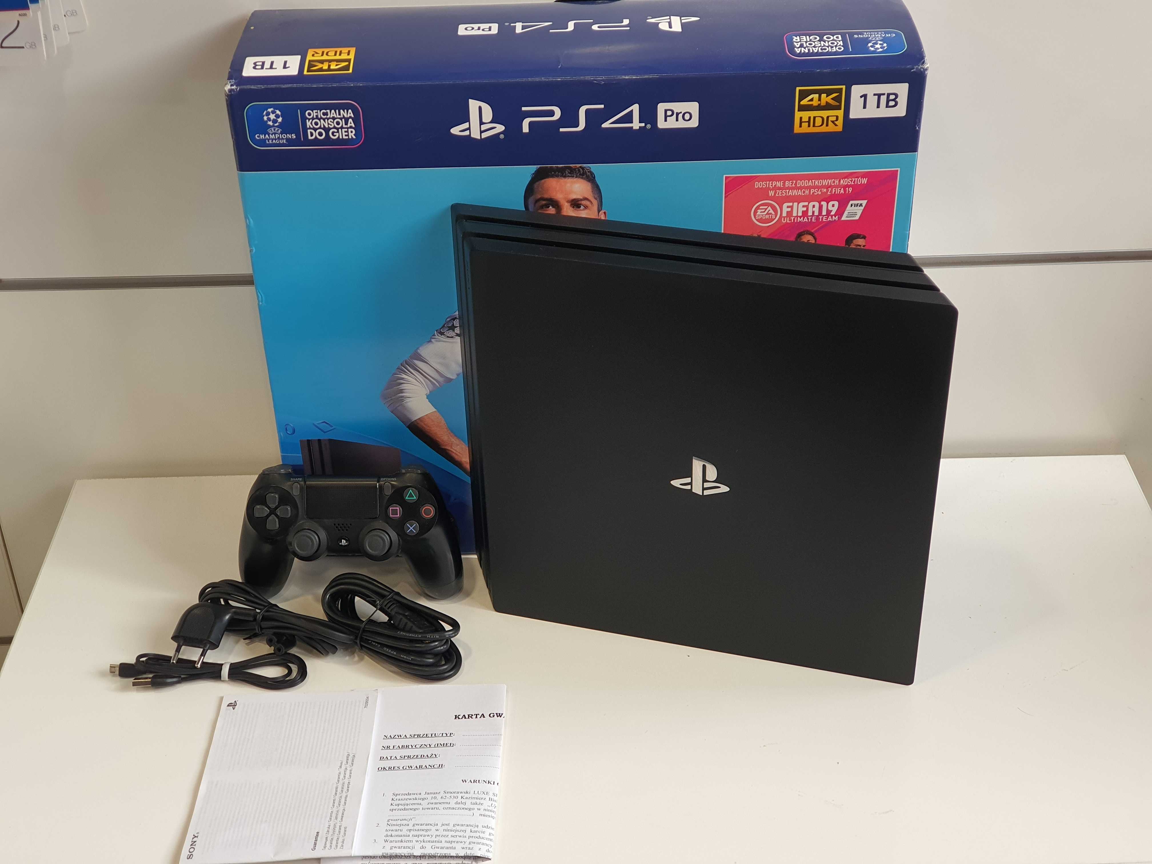 PS4: Sony Playstation 4 PRO, Gwarancja, Fifa, DualShock V2