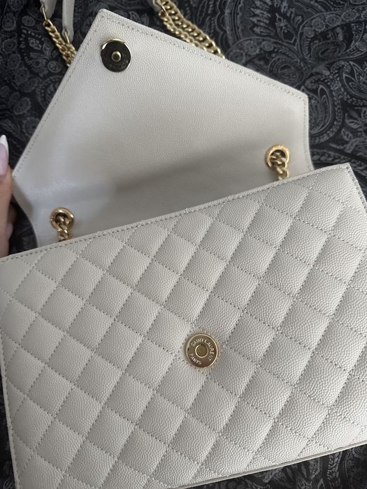 Torebka Ysl zlamana biel