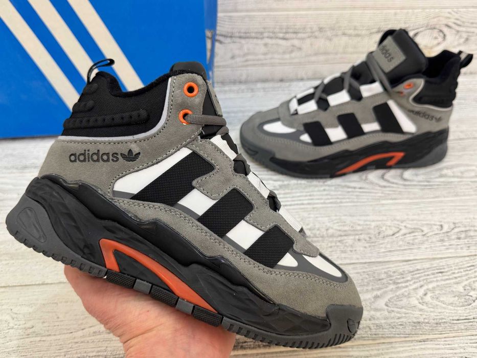 Кросівки Adidas niteball черевики на хутрі Адидас Найтбол Розмір 36-39