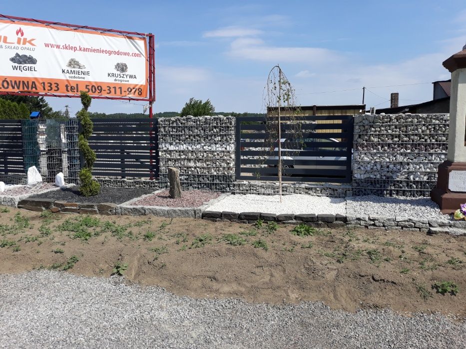 Wypełnienie gabionów w kolorze siwo-białym - włoski Bianco Carrara