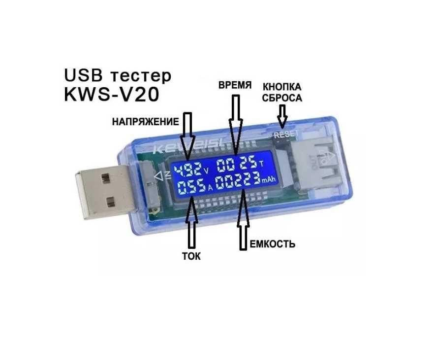 USB тестер Keweisi KWS-V20