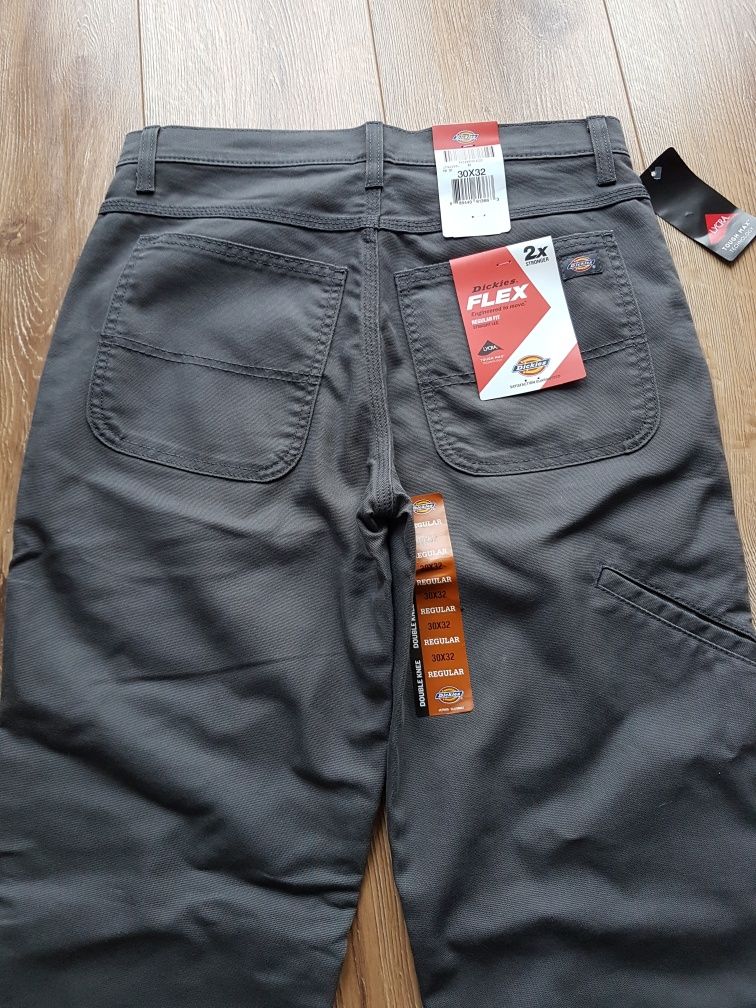 Dickies Flex Regular Fit straight spodnie męskie szare W30 L32