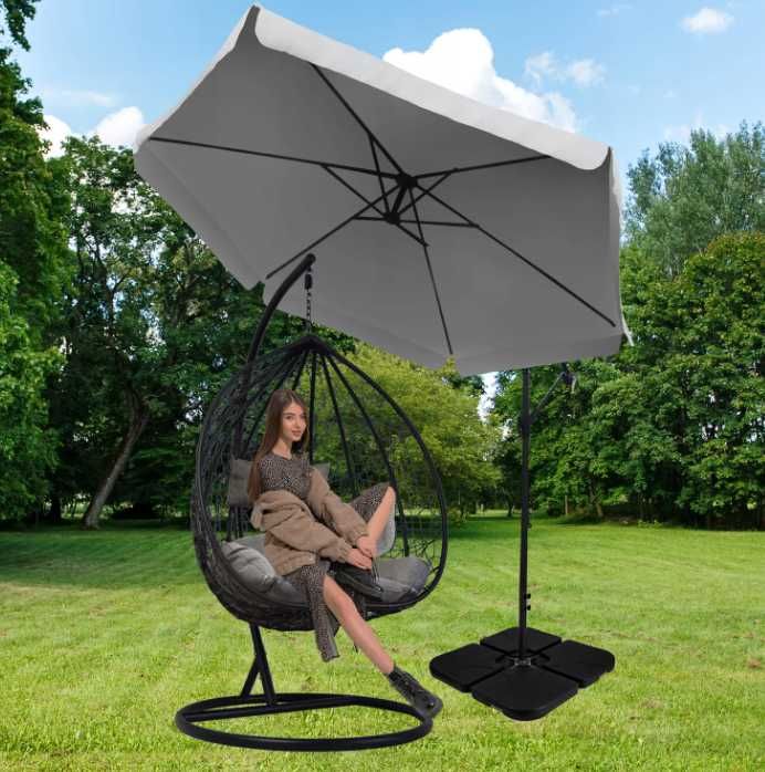 Parasol z wysięgnikiem 300x250cm szary