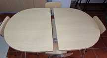 Mesa de cozinha extensível com 4 cadeiras