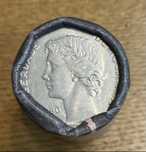 Rolo de 20 moedas de 25$00