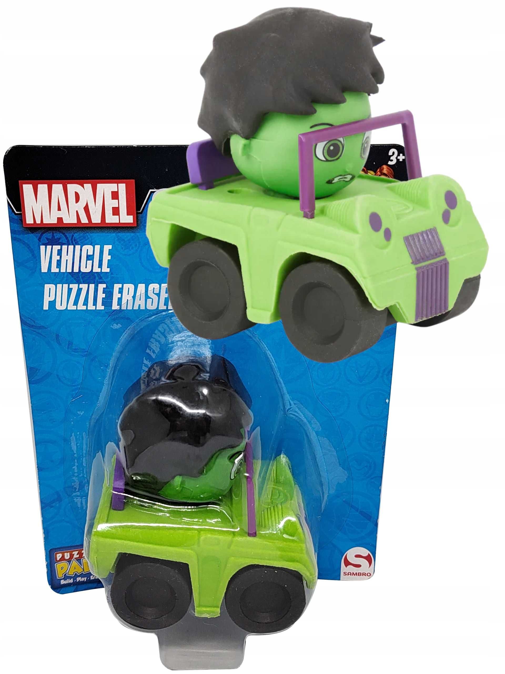 Puzzle 3D Marvel Avengers Gumka PALZ figurka z pojazdem Hulk