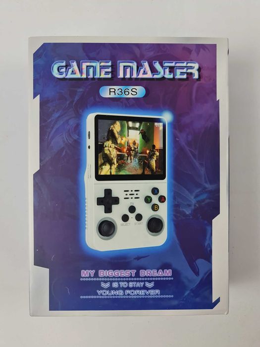 R36S Przenośna Konsola do gier Retro 15000 gier Linux 64GB Fioletowa