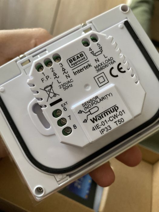 NOWY Termostat programowalny sterownik 4iE WiFi Warmup dotykowy