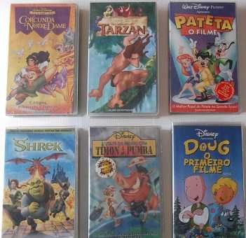 56 Filmes VHS originais de desenhos animados Disney