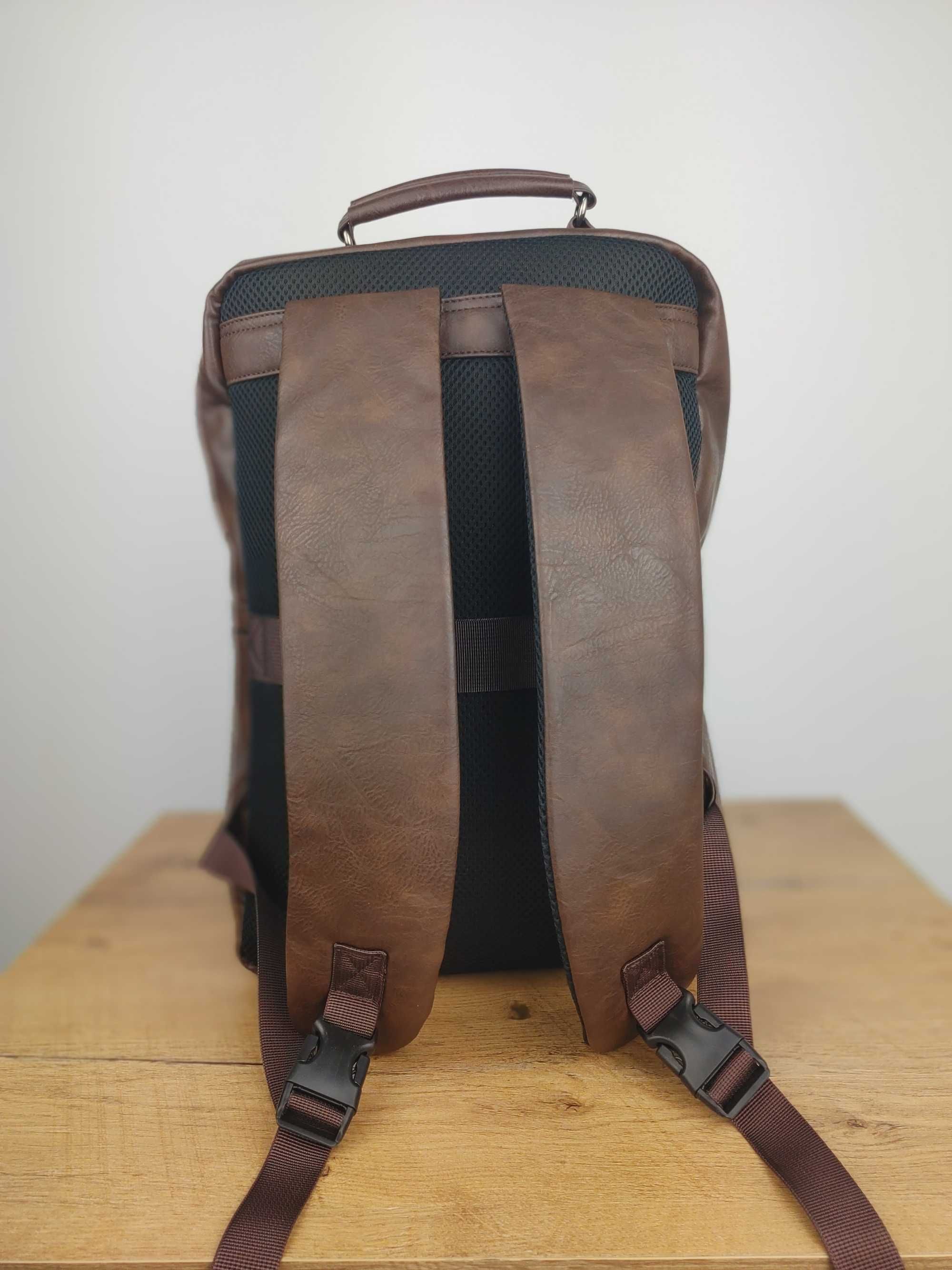Plecak Męski z Kieszeniami Retro Vintage Na Laptopa Pojemny XXL