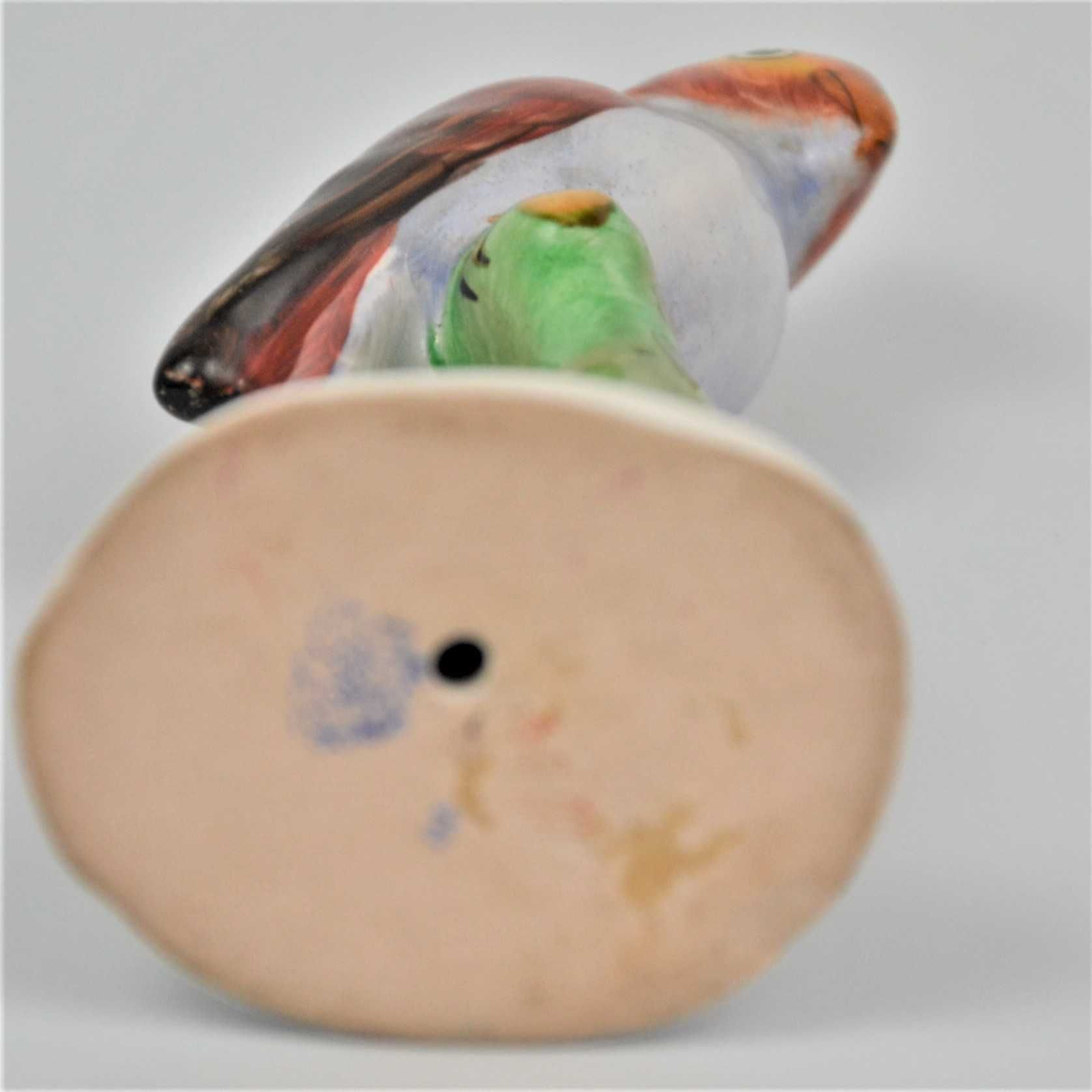 Papuga ceramiczna Bodrogkeresztúr Węgry lata 60te wys.16cm