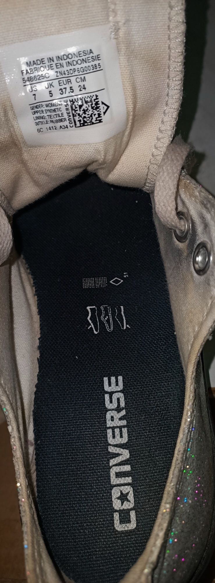 Converse trampki brokatowe r. 37.5