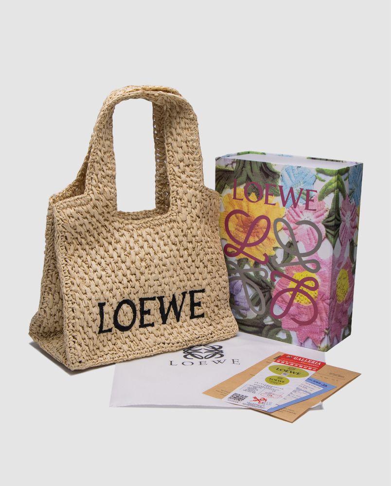 Torebka Loewe Medium Font Tote in Raffia