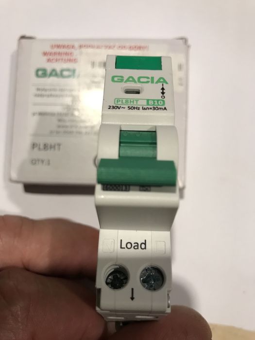 Wylacznik roznicowo-nadprądowy RÓŻNICÓWKA B10 typ A 1F