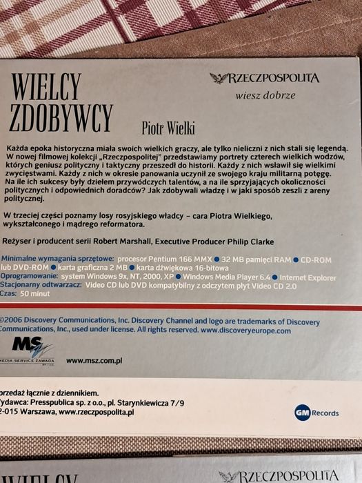 Czterej wielcy zdobywcy świata na DVD.