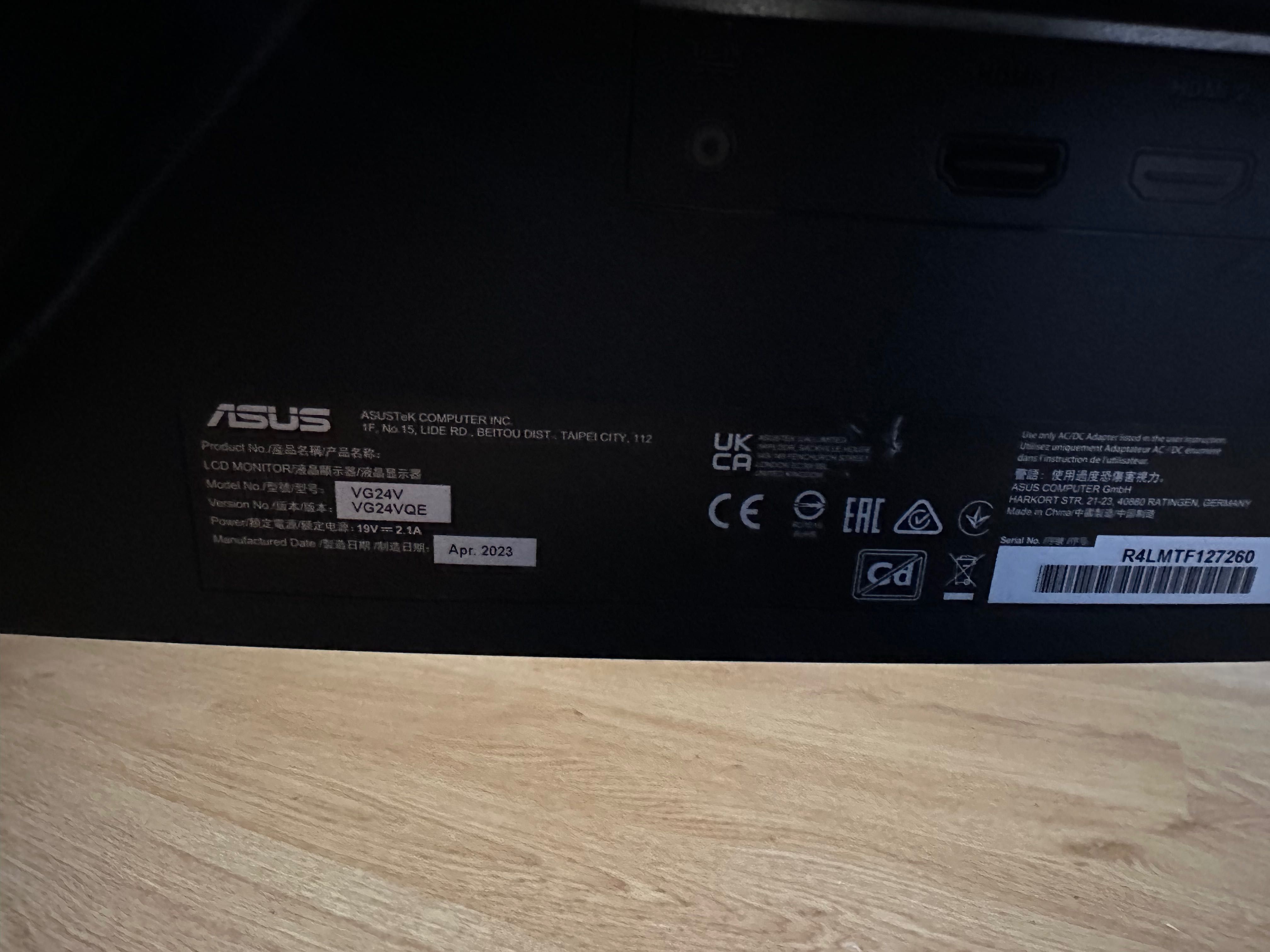 Monitor Asus VG24VQE