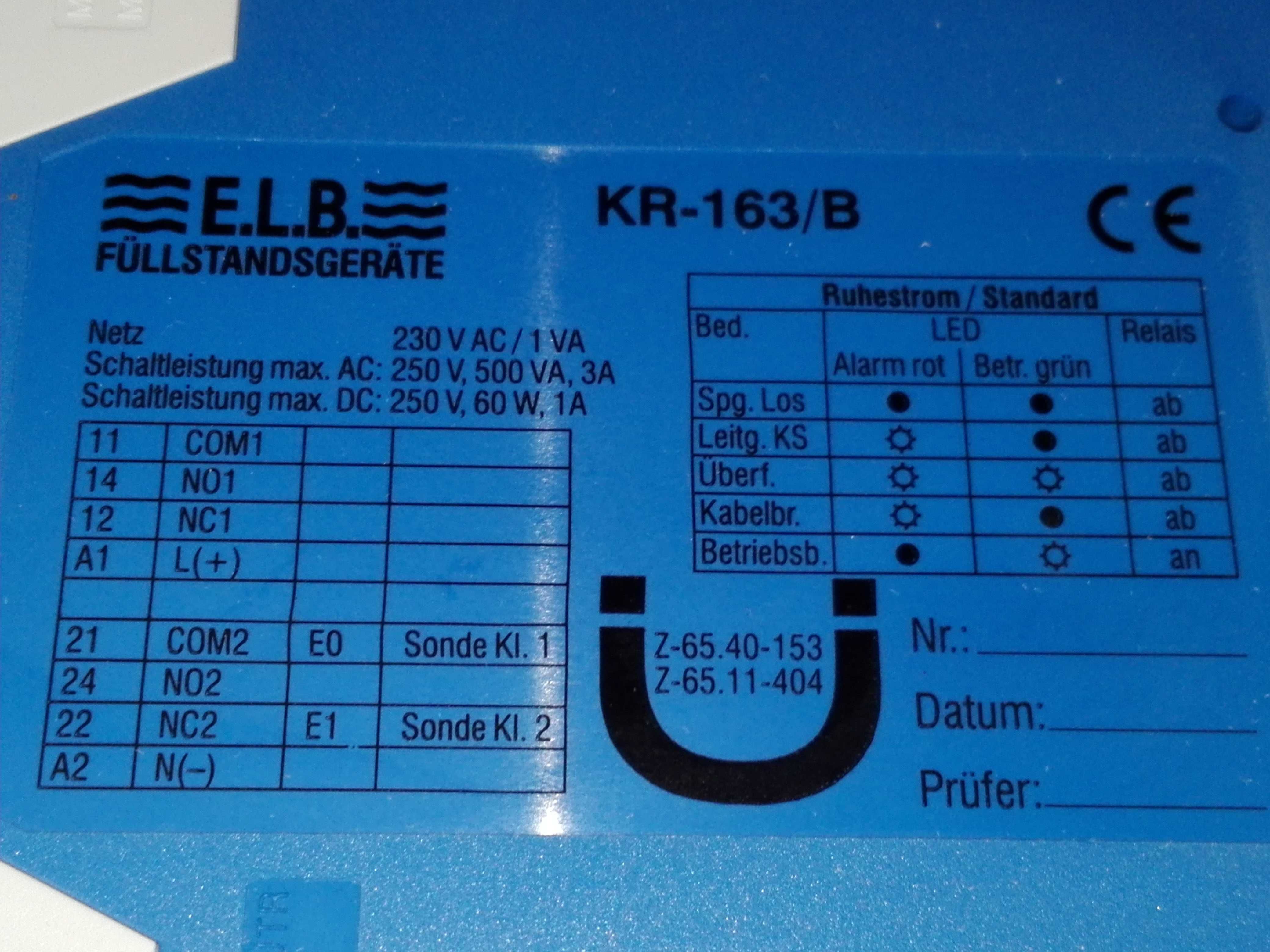 Przetwornik pomiarowy KR-163/B-2W-00 ELB