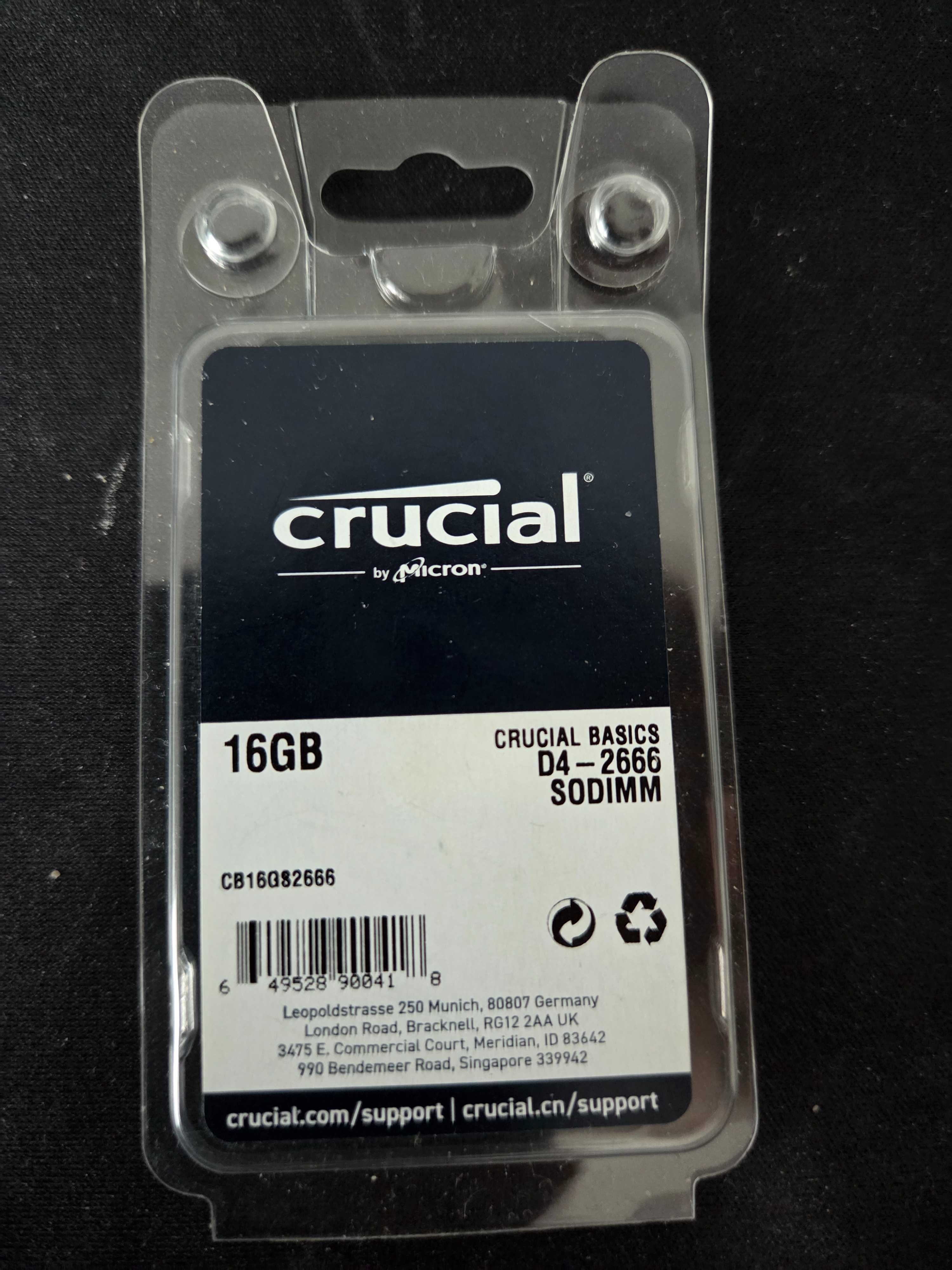 Crucial 16GB SODIMM DDR4 2666 MHZ