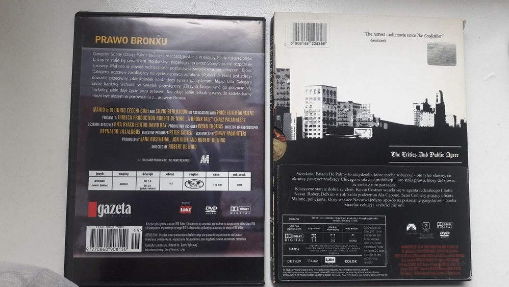 Nietykalni dvd Prawo Bronxu Dvd filmy gangsterskie edycja specjalna