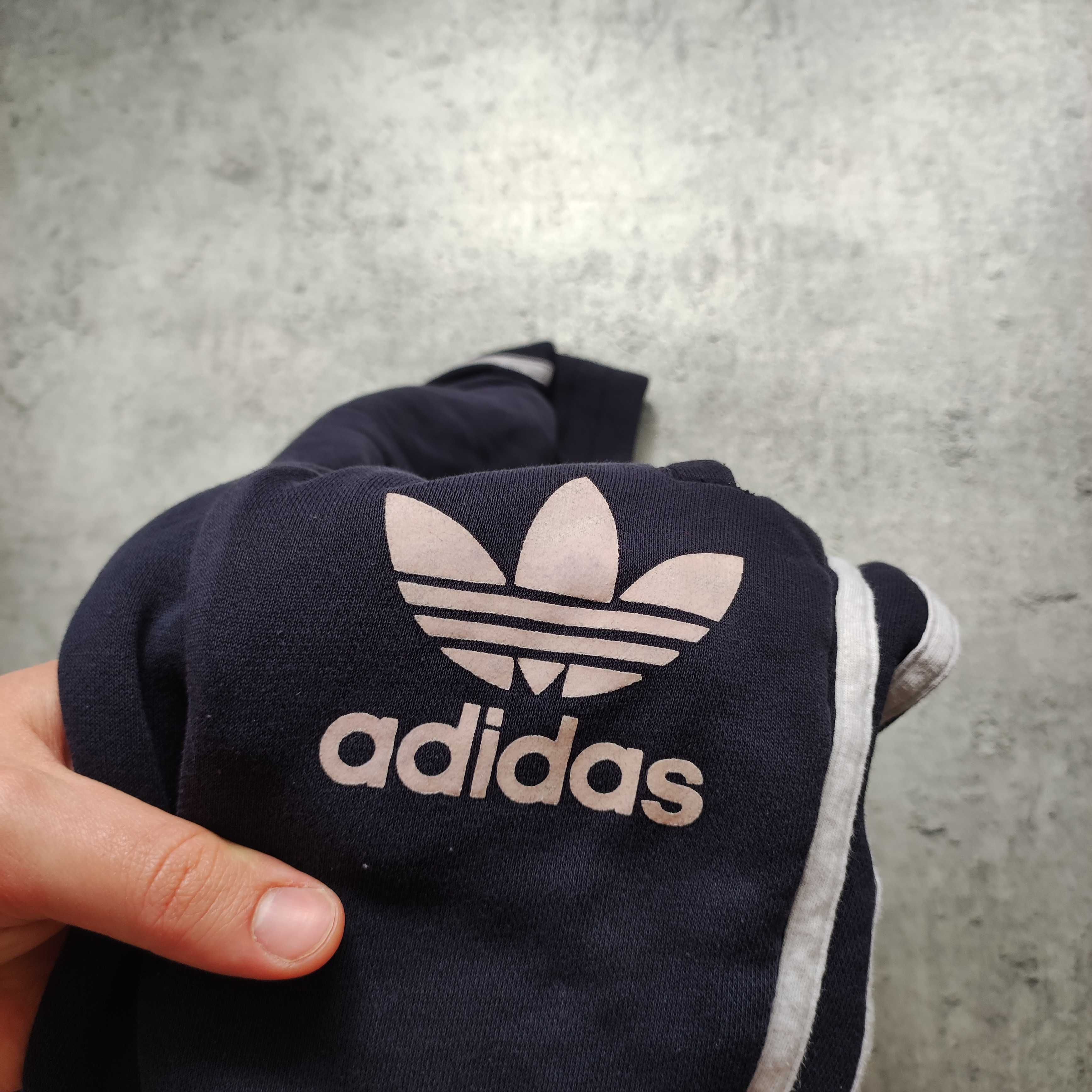 MĘSKIE Dresy Sportowe Granatowe 3 Paski Originals Logo Spodnie Casual