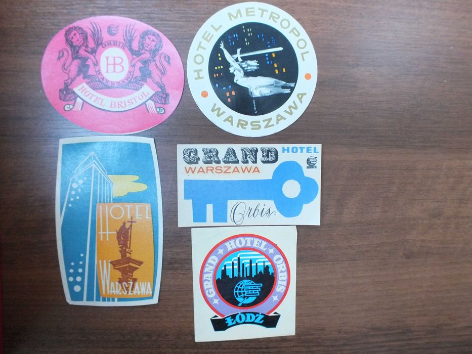 Zestaw starych oryginalnych reklam  HOTELI . Lata 1955-70,Stan BDB