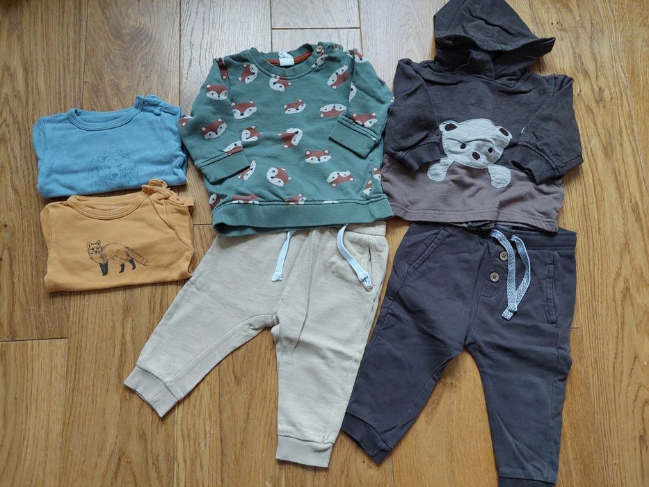 Paczka zestaw komplet Newbie H&M cool club 74 leśne miś