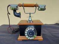 Stary telefon analogowy LORD obudowa drewno nr 50