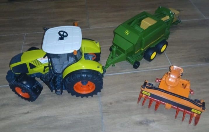 Paka Zabawki dla chlopca bruder ciągnik Prasa Pług śnieżny