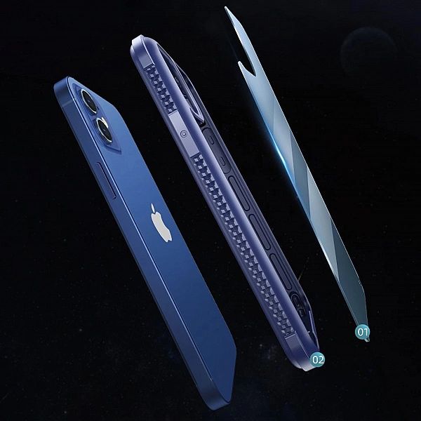 Etui Frigate Series pancerne do iPhone 12 Pro Max niebieski
