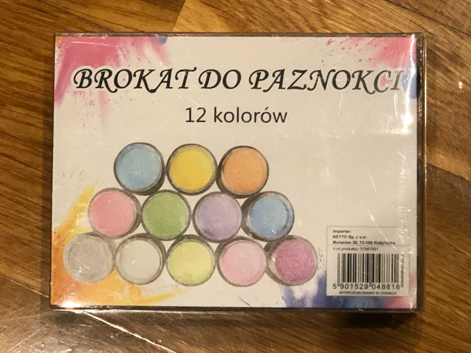 Brokat do paznokci - 12 kolorów
