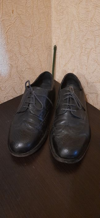 Мужские кожанные туфли, броги, оксфорды