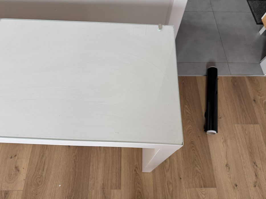 Toaletka MALM Ikea biała, 120x41 cm + lustro z oświetleniem