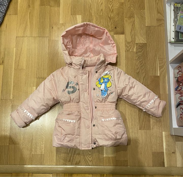 Kurtka zimowa ciepła dla dziewczynki 92 płaszczyk